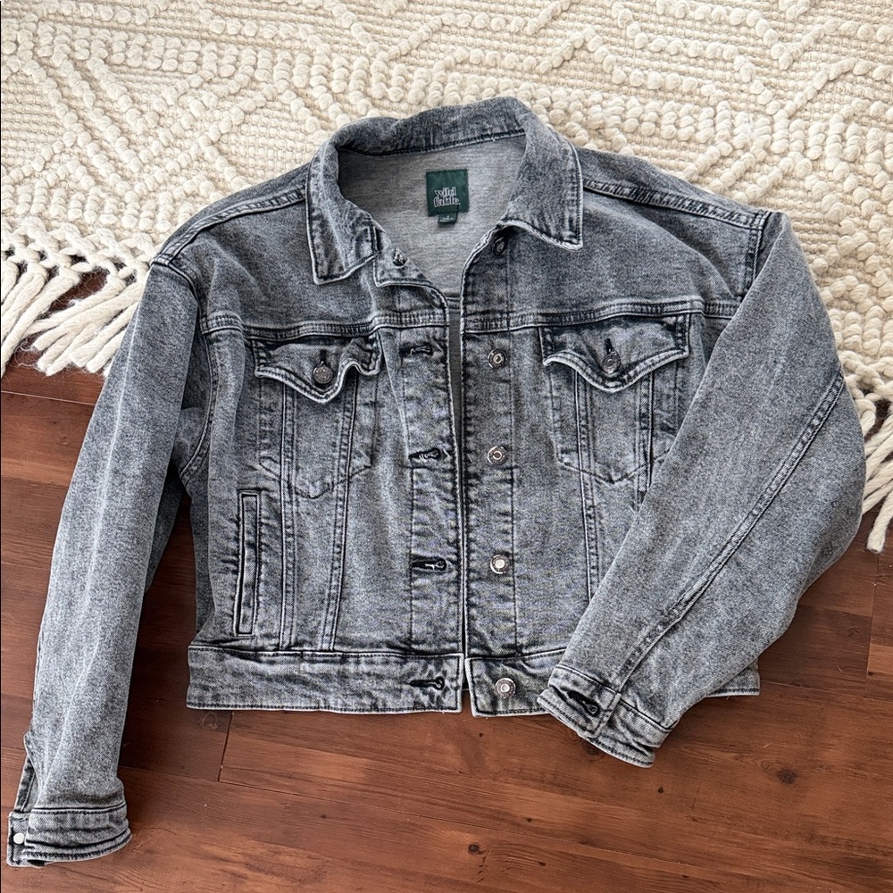 Grey Washed Denim Jacket
